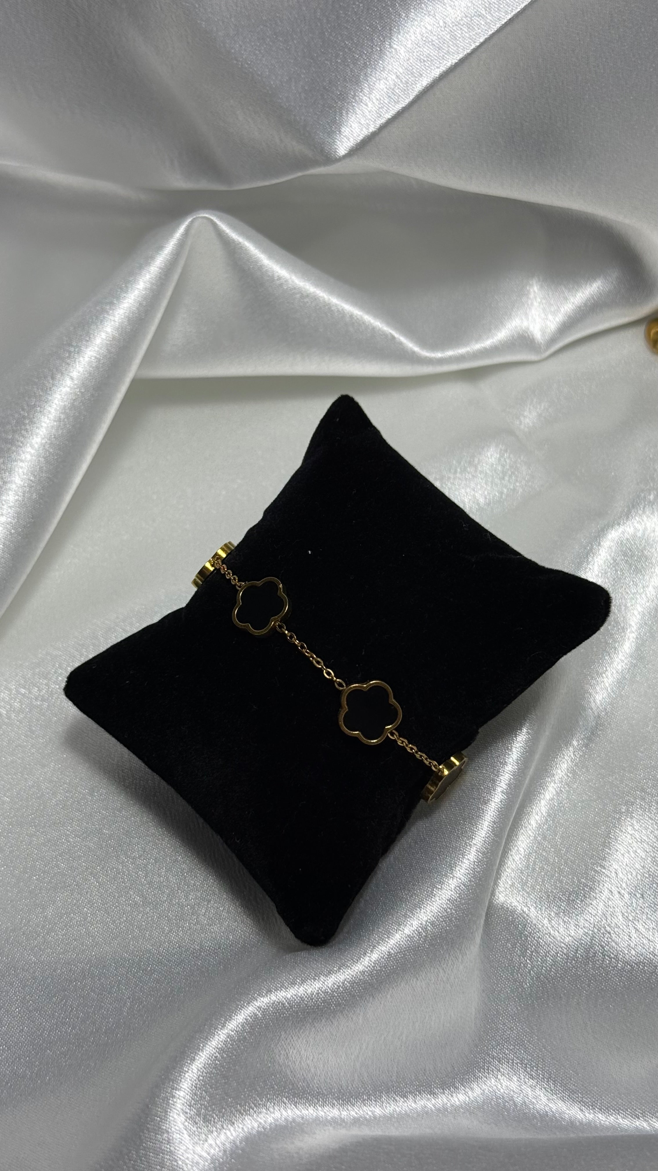 Bracelet Trèfle Noir