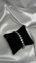 Bracelet Trèfle Blanc Argent